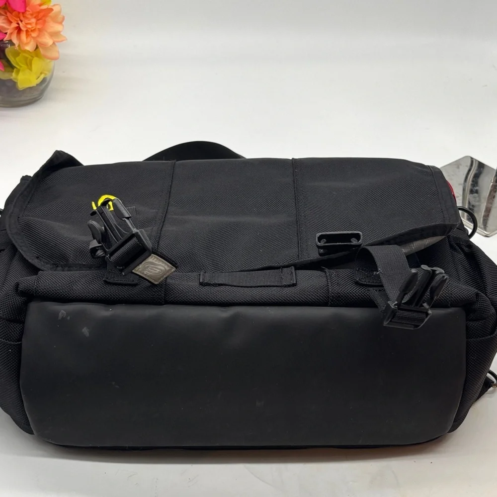 Timbuk2 Black Messenger Bag with Yellow Logo